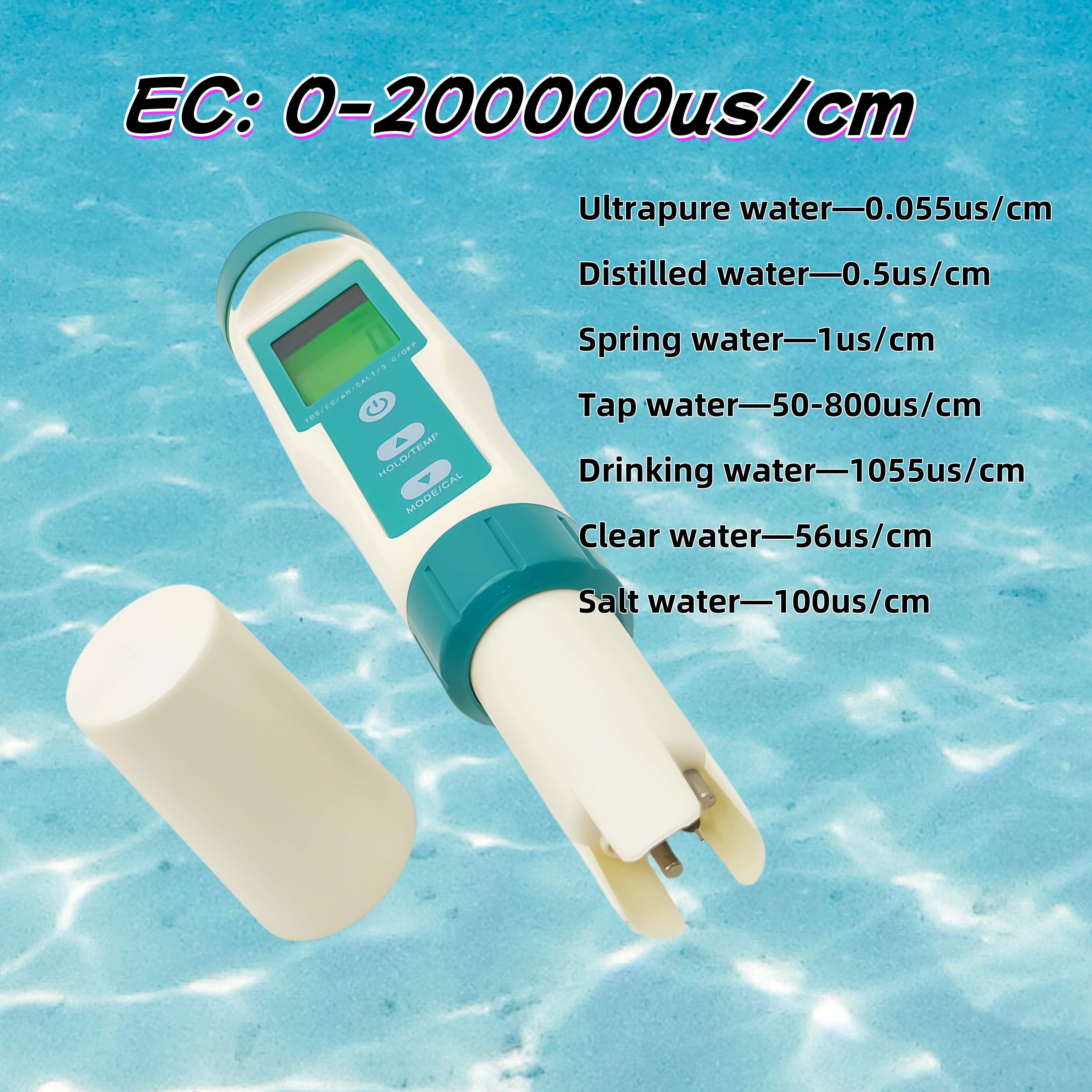 7-in-1 Digital Multi-Functional Water Quality Test Pen Meter pH TDS EC TEMP Salinity SG ORP Measuring Analysing Instruments