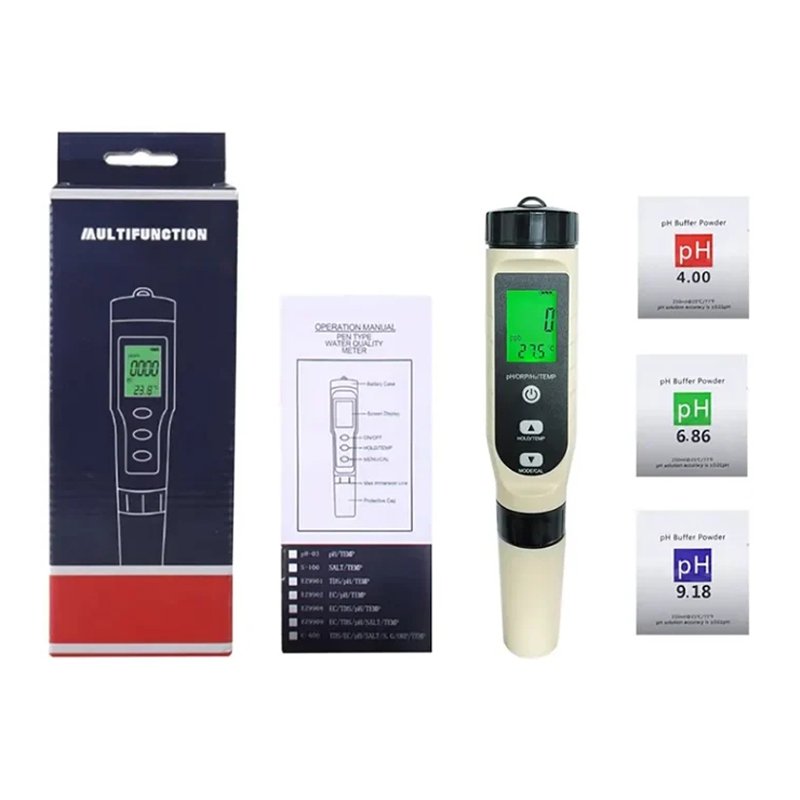 4 In 1 Ph/orp/h2/temp Digital & Hydrogen Generator Water With Backlight 0-14.0 Ph Water Quality Tester For Household Drinking