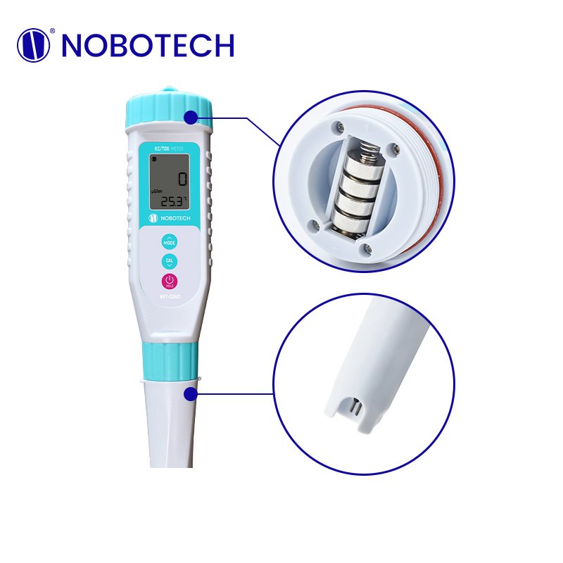 NOBOTECH pen type EC meter for drinking water NPT-CD501 TDS EC Water Quality Test TDS PH EC Temp Meter Pen for laboratory