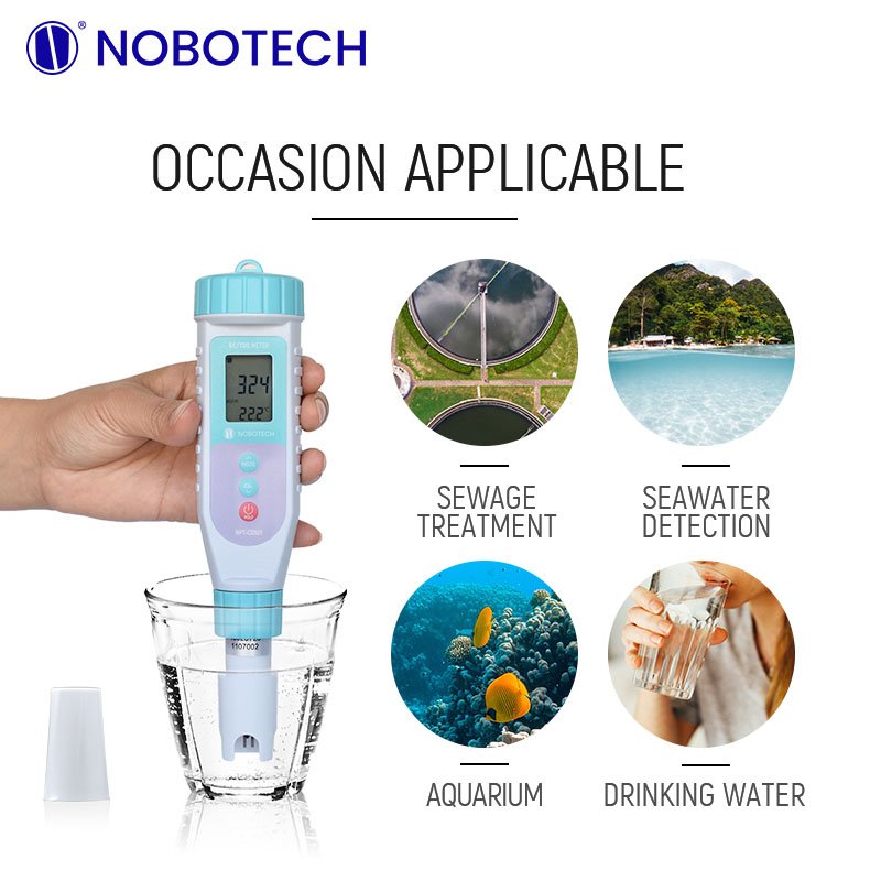 NOBOTECH pen type EC meter for drinking water NPT-CD501 TDS EC Water Quality Test TDS PH EC Temp Meter Pen for laboratory