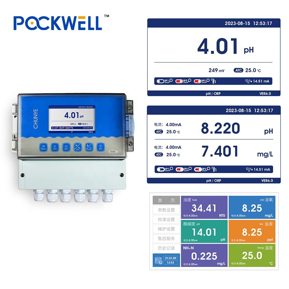 Hot sale pH online controller water quality sensor temperature sensor pH meter for swimming poop