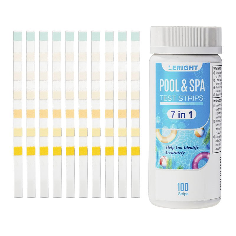 7 In 1 Fish Tank Swimming Pool Drinking Water Quality Testing Bromine Total Chlorine Residual Chlorine Ph Test Strips