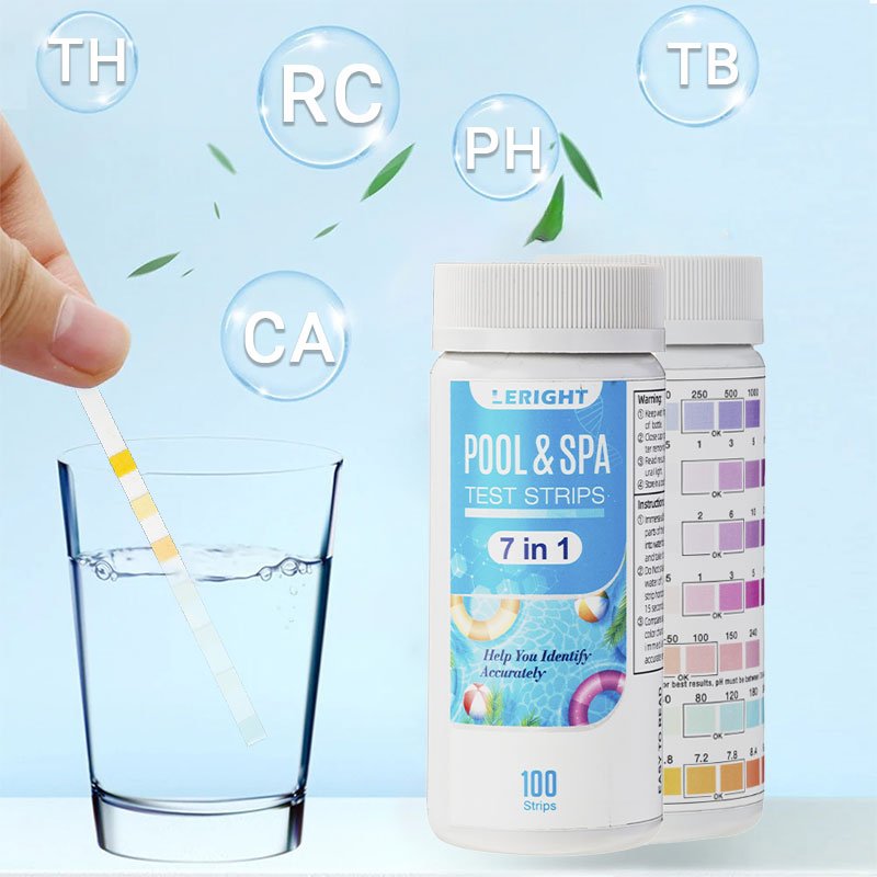 7 In 1 Fish Tank Swimming Pool Drinking Water Quality Testing Bromine Total Chlorine Residual Chlorine Ph Test Strips