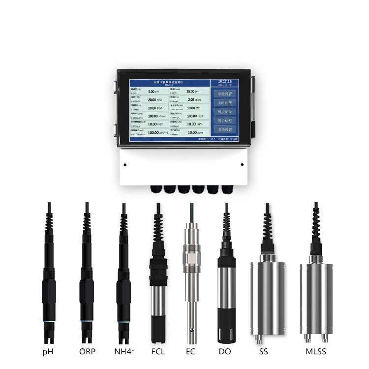 Multiparameter Water Quality Meter pH Electrode EC Sensor DO sensor Turbidity Sensor pH Probe for Water Treatment