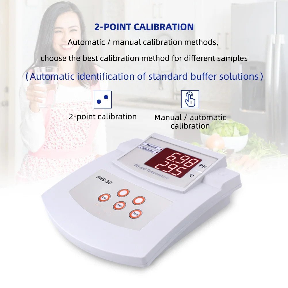 PHS-3C High Accuracy Bench Top Laboratory Ph Meter Digital Electrodede Ph Meter Sensor 2 in1 water quality tester