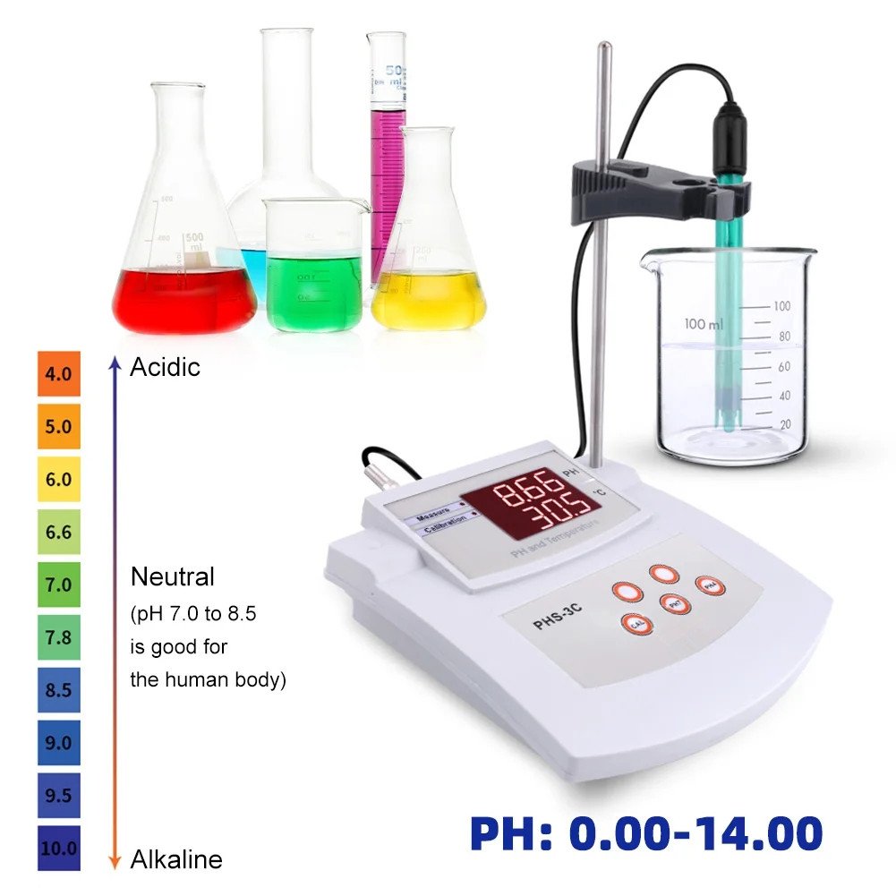 PHS-3C High Accuracy Bench Top Laboratory Ph Meter Digital Electrodede Ph Meter Sensor 2 in1 water quality tester