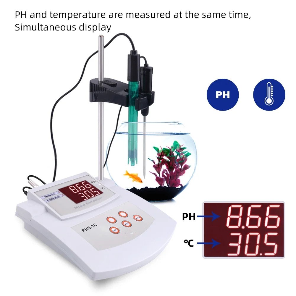 PHS-3C High Accuracy Bench Top Laboratory Ph Meter Digital Electrodede Ph Meter Sensor 2 in1 water quality tester