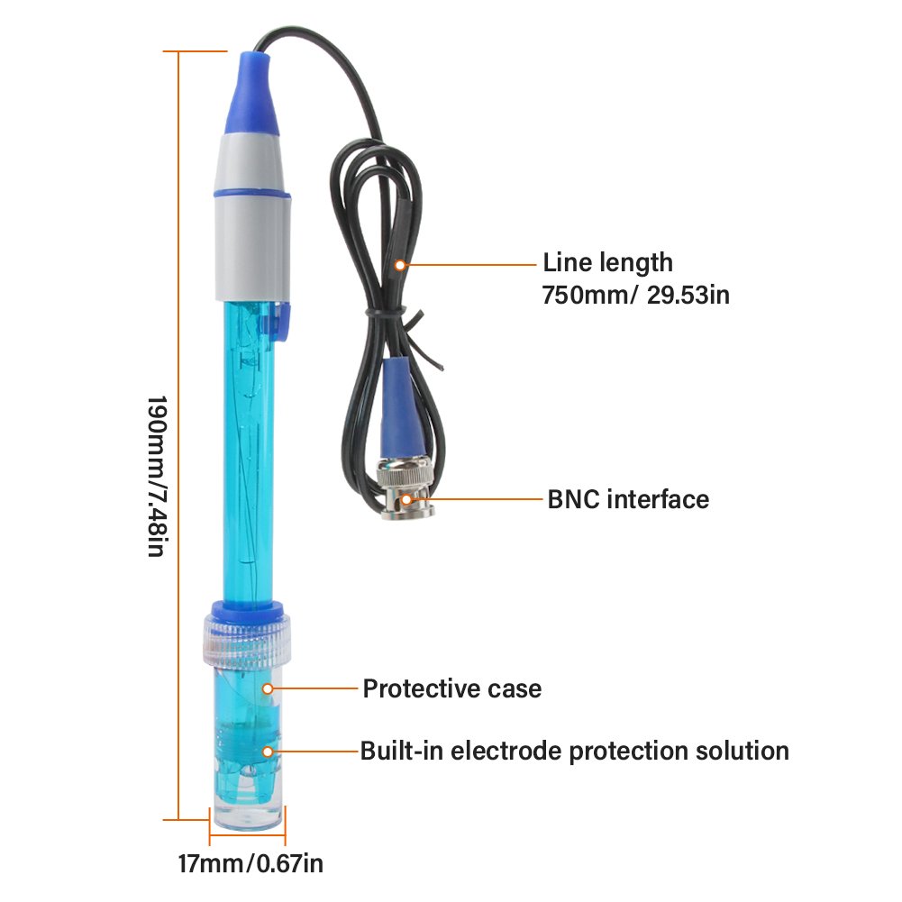 BNC interface 0-14 PH Tester Laboratory Composite Hydroponic Accessories Meter Sensor Electrode Ph Probe