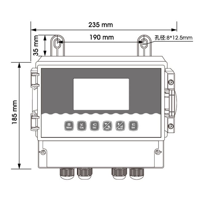 T6580 Online Mud Water Sludge Interface Meter RS485 modbus 4-20ma Ultrasonic Sludge Level Meter for Sewage Treatment
