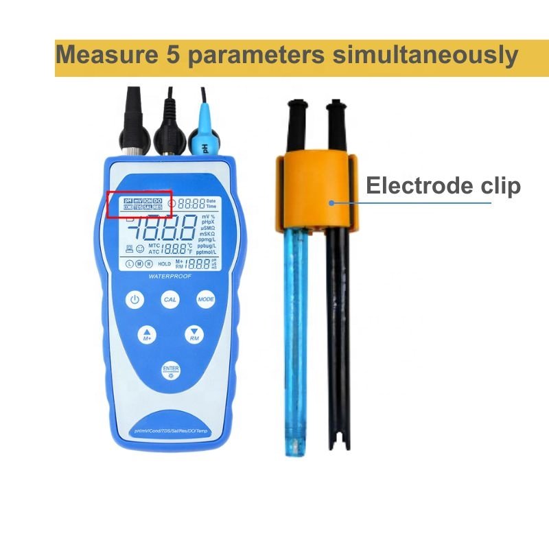 Upgraded Portable Multi-Parameter Water Quality Meter As pH Meter And Conductivity Meter Simultaneously Testing With Data Logger