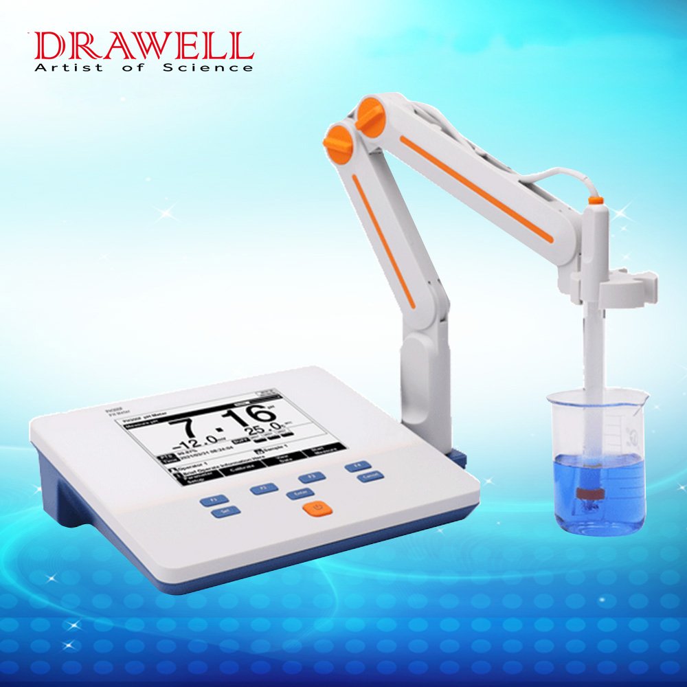 Drawell PH300F Lab High Quality pH Meter -2.00~20.00 Laboratory Portable pH Meter