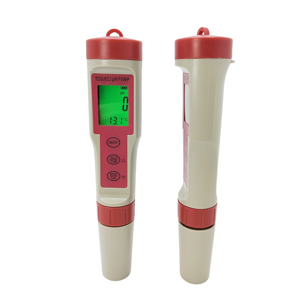 4 In 1 Temp TDS EC pH Meter Multi Function Water Meter Digital Backlight Display Water Tester Pen For Drinking Water