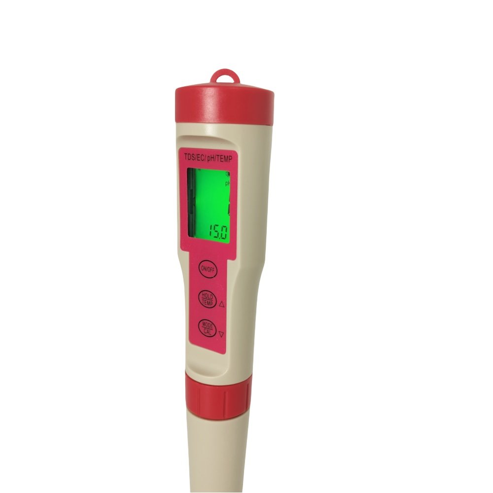 4 In 1 Temp TDS EC pH Meter Multi Function Water Meter Digital Backlight Display Water Tester Pen For Drinking Water