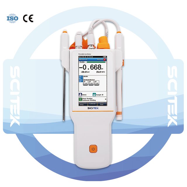 SCITEK Portable Ion Meter pH, ions, mV/ORP for liquid or semi-solid materials