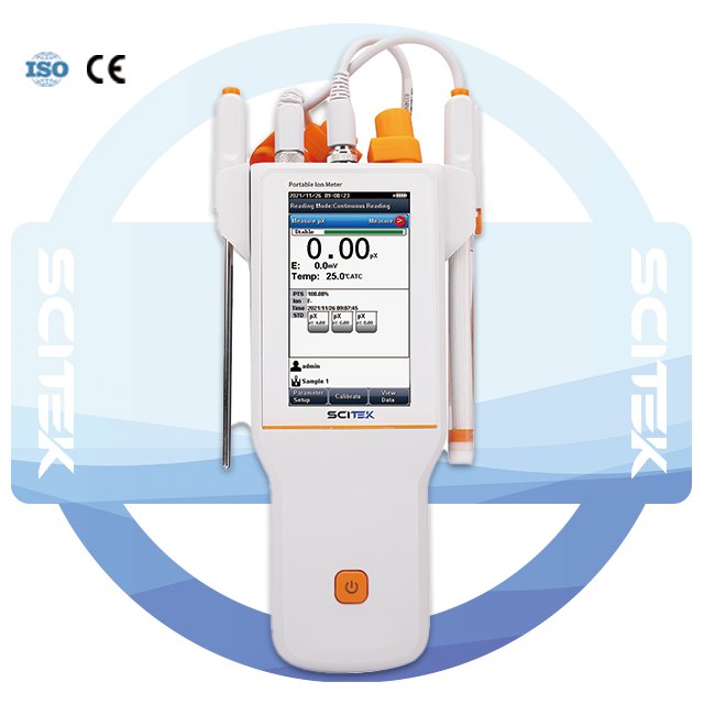 SCITEK Portable Ion Meter pH, ions, mV/ORP for liquid or semi-solid materials
