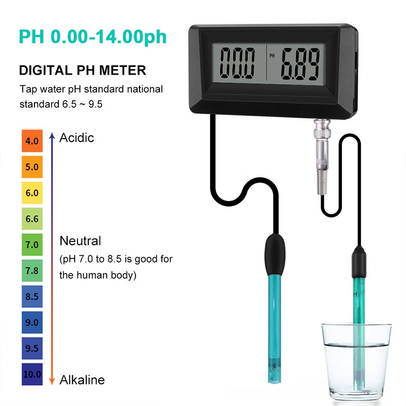 New Online PH & Salinity Monitor, 2-in-1 Ph Meter & Salinity Tester for Aquarium, Pool, Spa, Seawater, Horticultural Water Quali