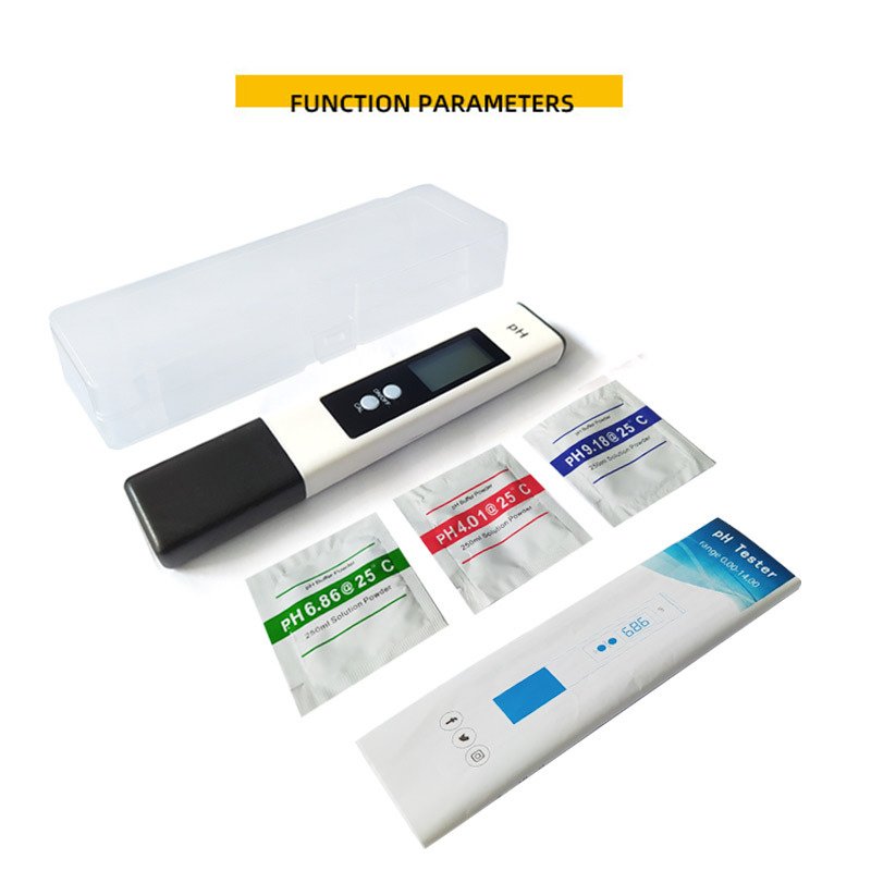 Human Healthy Water Quality Meter with LCD High Resolution and Precision Portable 0-14 PH Meter