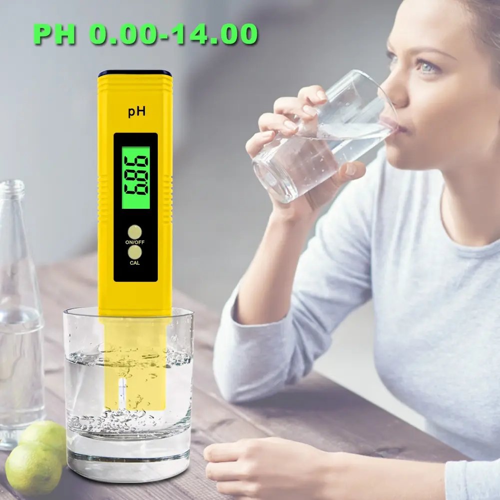 PH02 Backlight Lcd Display Water Quality Tester Portable Digital Ph Meter ATC For Drinking Water
