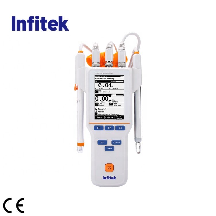 Infitek CE Approved pH/EC/ISE/Temp. Multi-parameter Water quality Meter/ Multi-parameter Analyzer