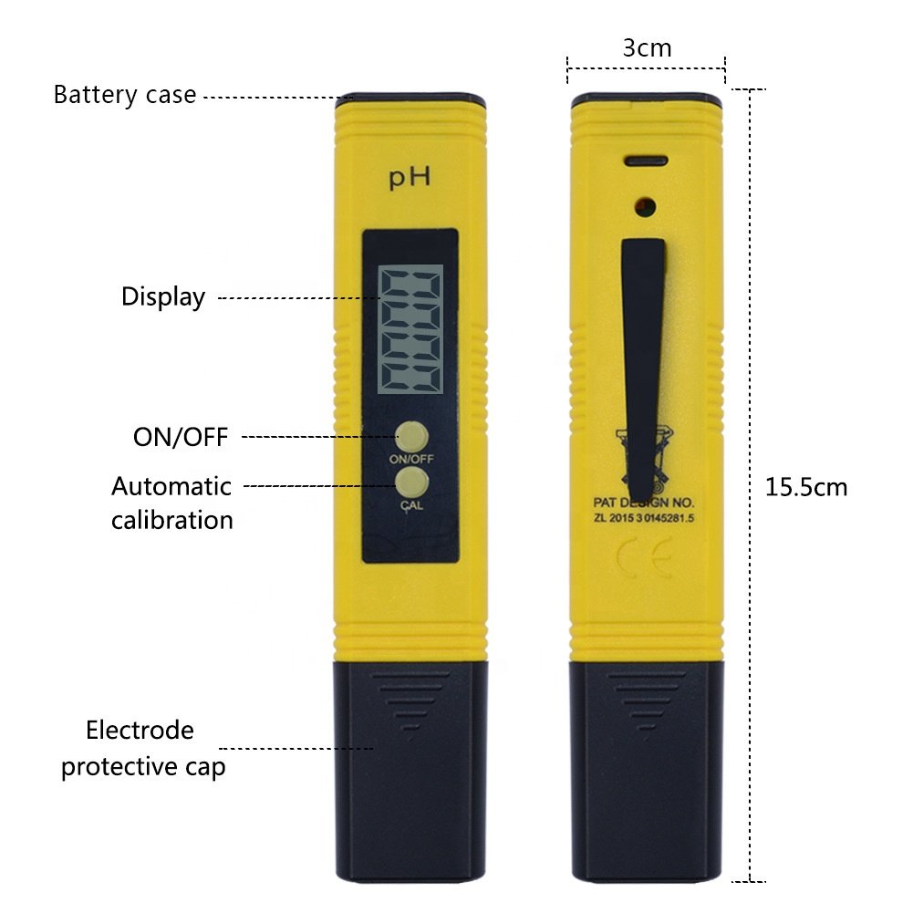 PH meter high precision 0.01 LCD test pen PH value aquarium water quality detector PH meter tester aquarium With backlight