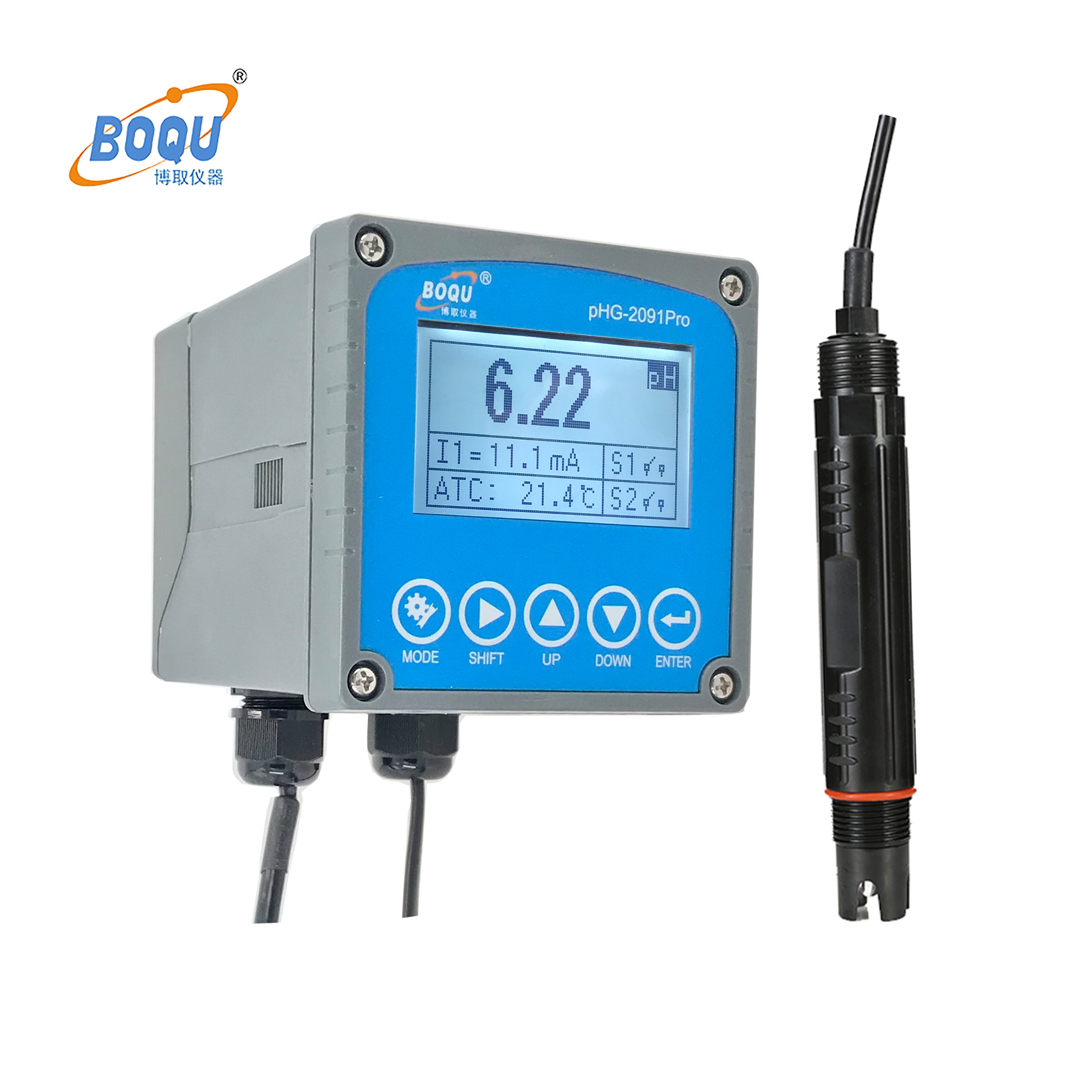 BOQU pH meter application in chemical industry instrument digital pH meter PHG-2091pro on-line pH metre meter
