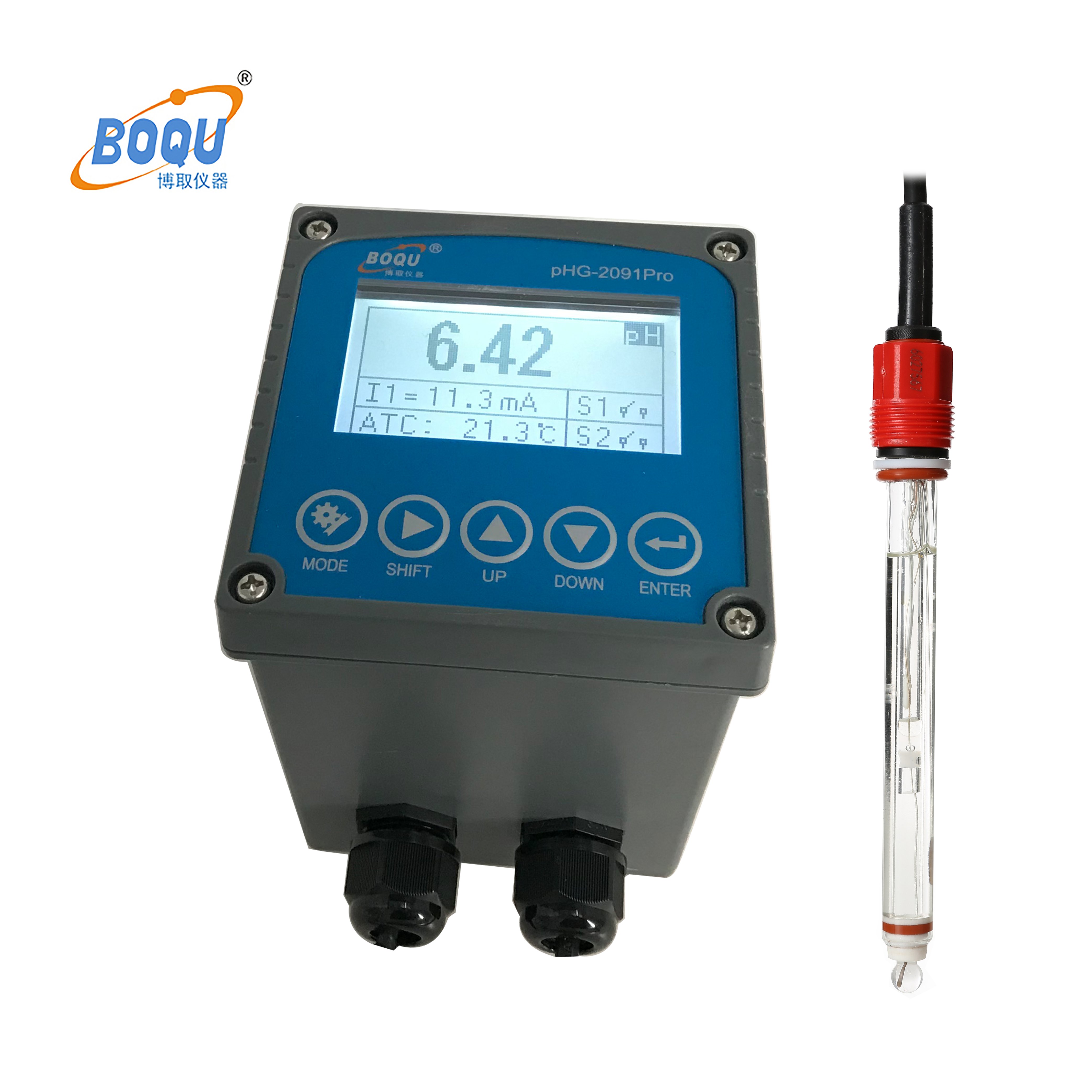 BOQU pH meter application in chemical industry instrument digital pH meter PHG-2091pro on-line pH metre meter