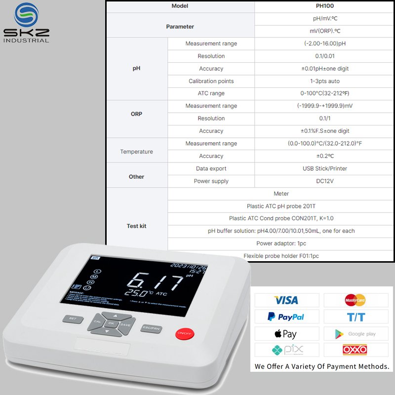 PH100 Professional Digital PH Tester Acidity Water pH Meter Water Quality Tester