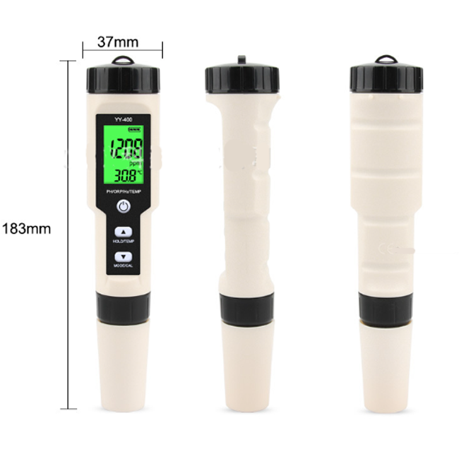 4-in-1 Water pH Meter Hydrogen Enriched Test Pen