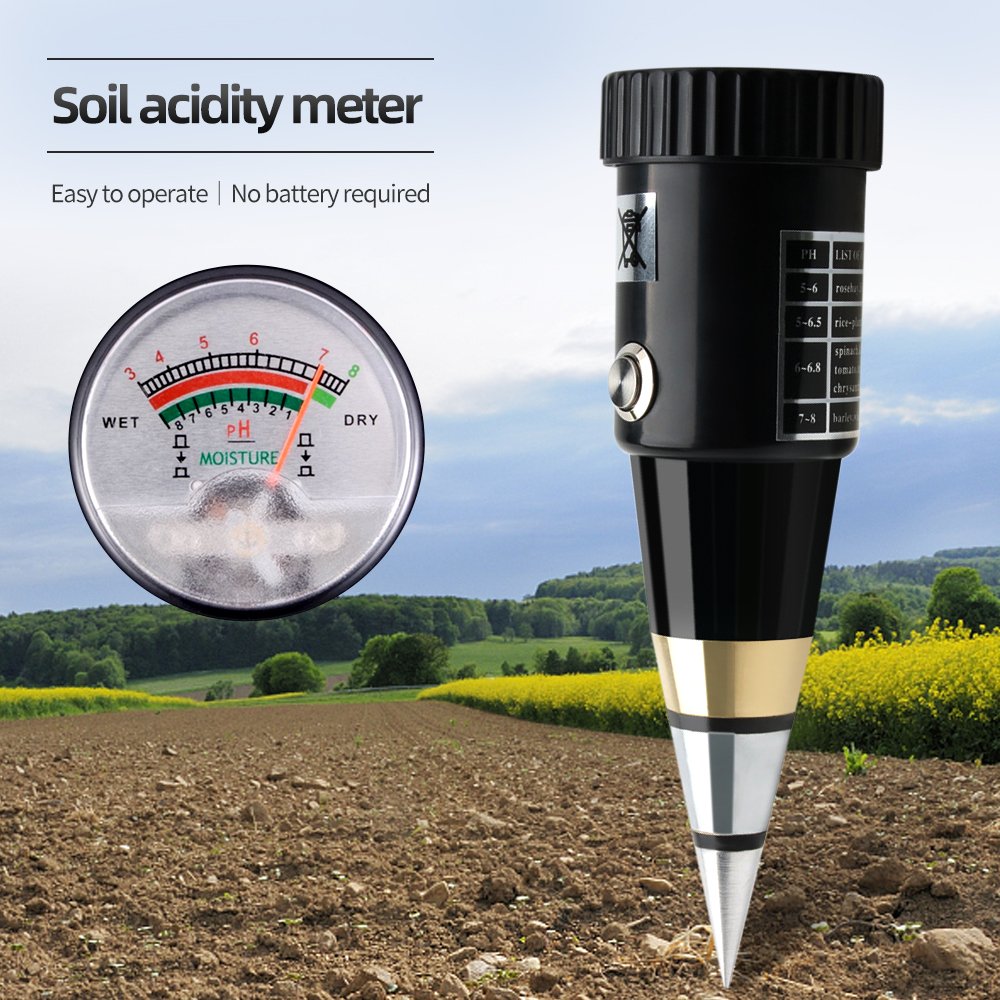Digital VT-05 10-80% Hygrometer Garden Soil Metal Probe Handheld Moisture Humidity Meter Ph Tester