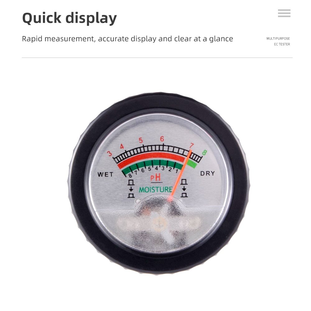 Digital VT-05 10-80% Hygrometer Garden Soil Metal Probe Handheld Moisture Humidity Meter Ph Tester