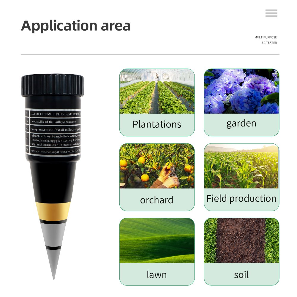 Digital VT-05 10-80% Hygrometer Garden Soil Metal Probe Handheld Moisture Humidity Meter Ph Tester