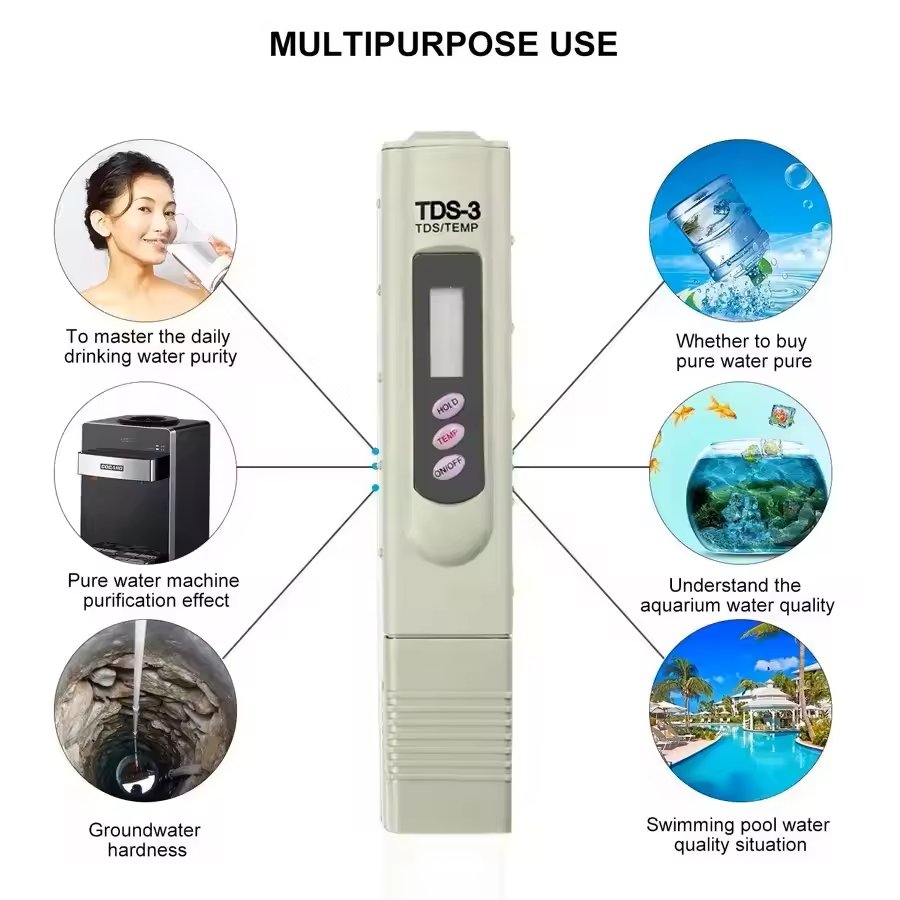 High Accuracy Digital Pocket Size aquarium mini tds ec pH Meter for hydroponic plant water