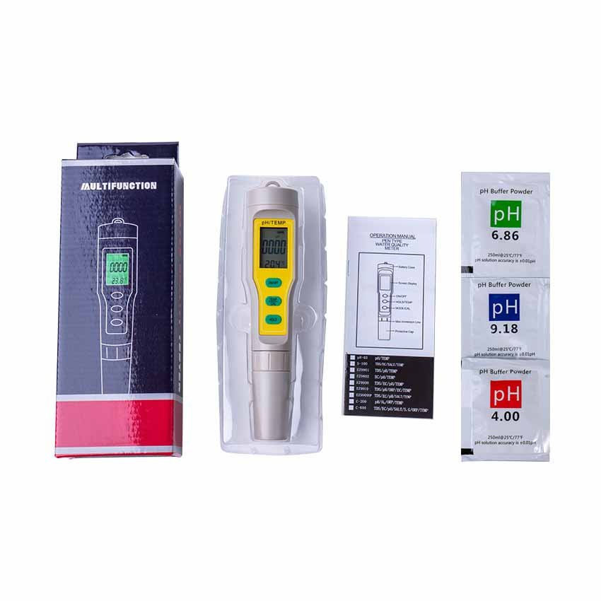 Newly Design Digital LCD Automatic Correction PH Meters Soil Aquarium Safe Pool Water Wine Urine Tester Analyzer PH-3