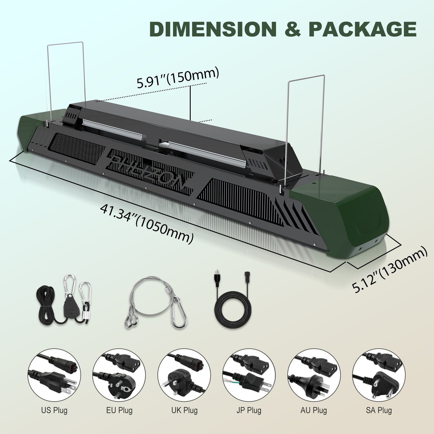 2023 Phlizon 640W Led Linear Grow Light for Greenhouse Vertical Farm Grow Led Light