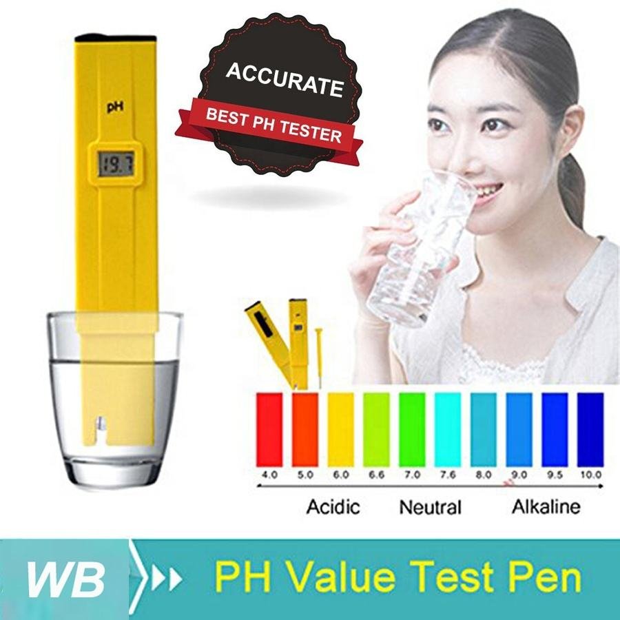 Pocket Pen Type PH Meter Analyzer Portable LCD Display Digital 0.0-14.0 PH PH Tester