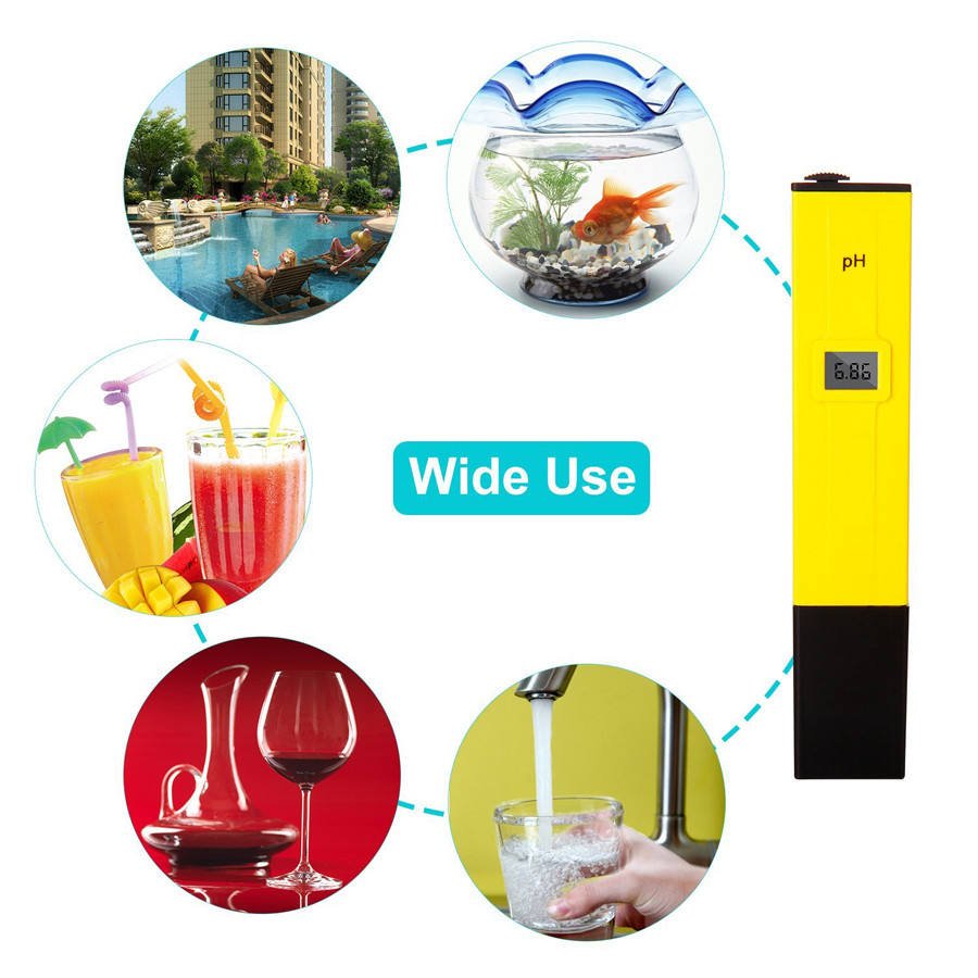 Pocket Pen Type PH Meter Analyzer Portable LCD Display Digital 0.0-14.0 PH PH Tester