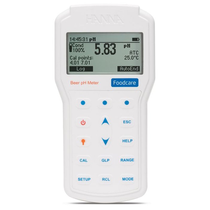 HANNA HI98167 Professional Portable Beer pH Meter Quick Connect Din Connector