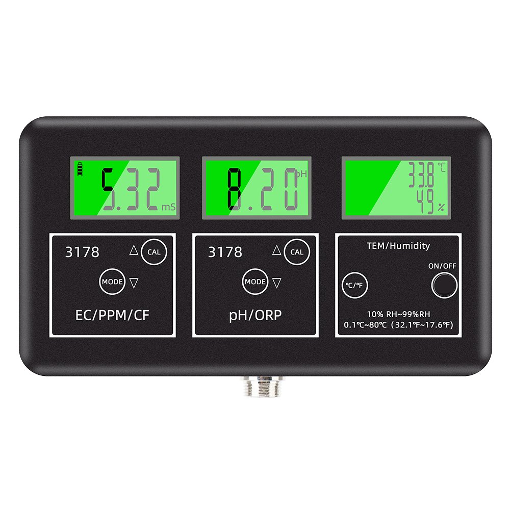 7-in-1 PH EC TDS SALT S.G. Temp Meter blue-tooth Control Water Quality Tester Digital Multifunction Smart Monitor for Aquarium