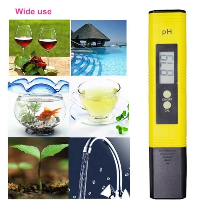 0.01 Digital PH Meter Tester for Water Quality Food Aquarium Pool Hydroponics PH Tester Large LCD Display