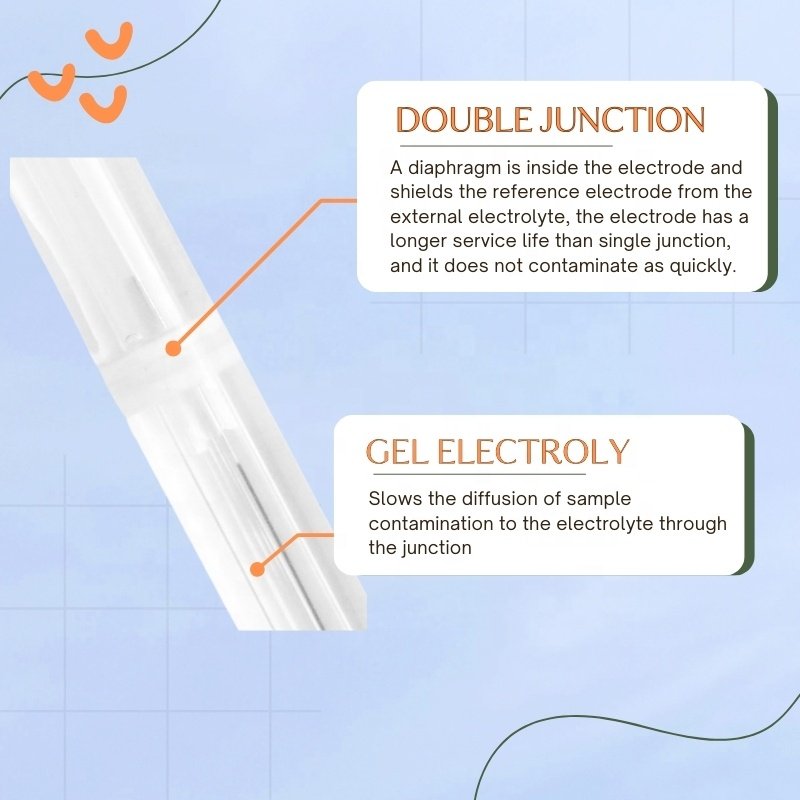 Durable pH Probe Non-Refilled Double Junction Glass pH Electrode For Aquariums Hydroponics Arduino pH Meter Swimming Pool
