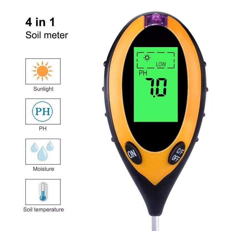 4 in 1 Digital soil Survey Instrument tester PH tester Light meter Temperature and Humidity detector