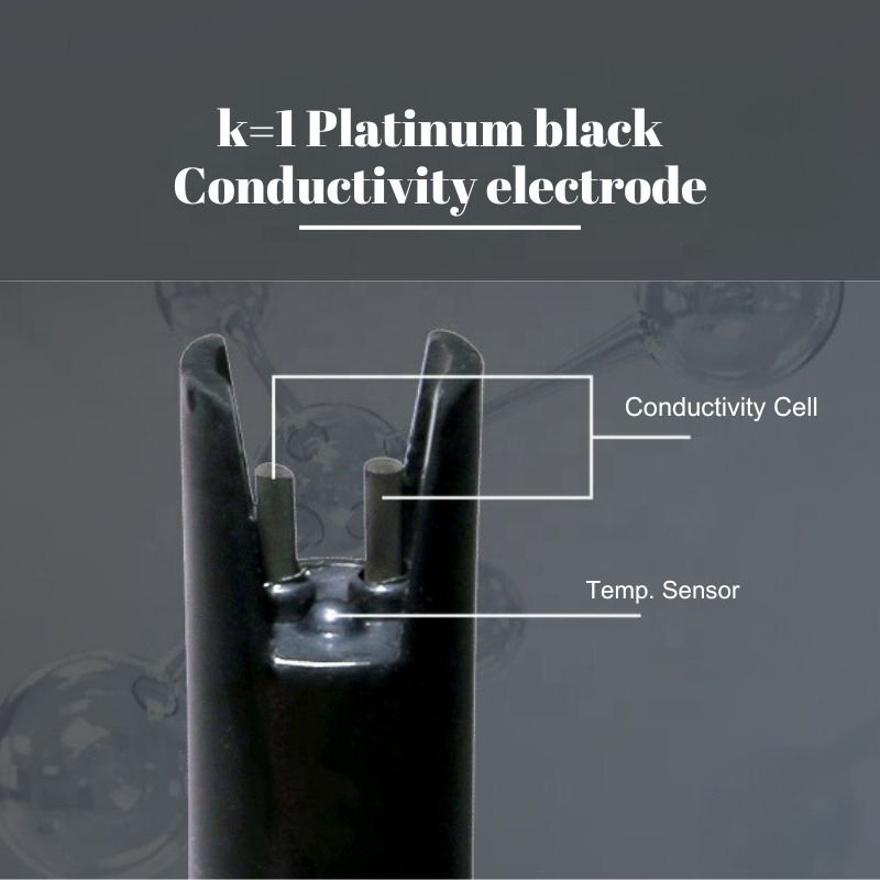 Platinum Black Conductivity Electrode Cell 1 With PC Material BNC Connector For Aquariums Aquaculture Water Quality Monitoring