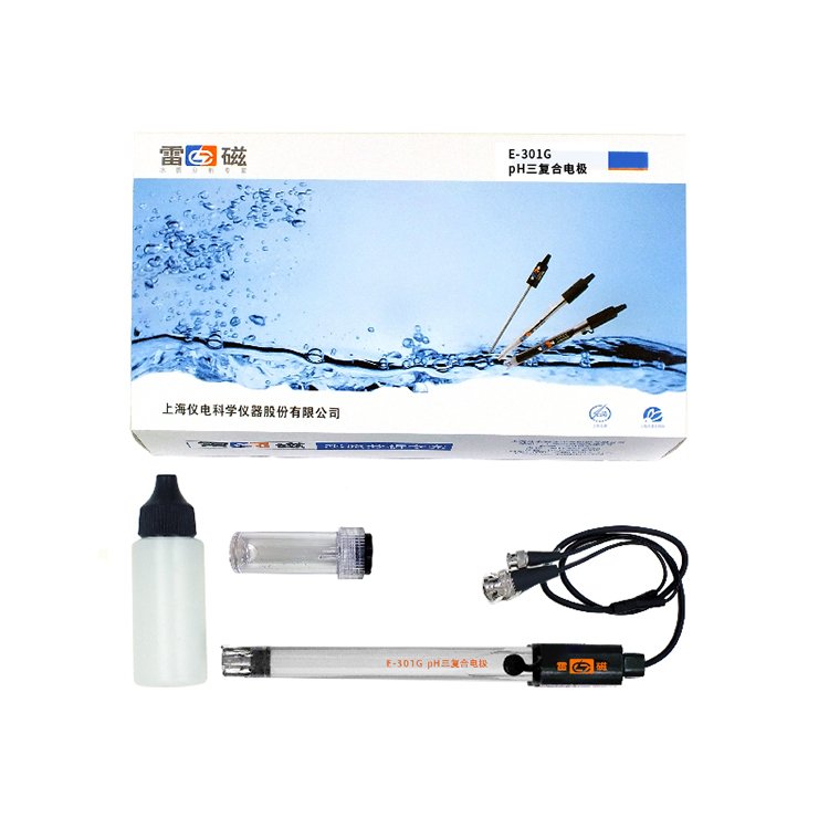 E-301G pH Combination electrode(30K) with temperature Custom connectors For sticky samples ph compound electrode probe sensor