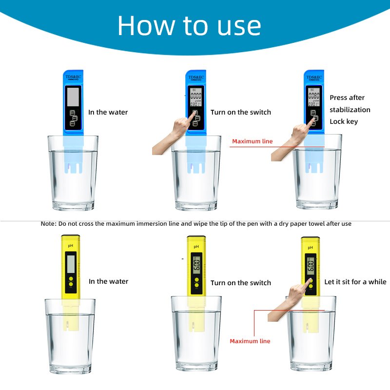 New 3-in-1 TDS EC Temperature Meter PH And TDS Meter Combo 0.01ph High Accuracy Pen Type PH Meter Readout Accuracy