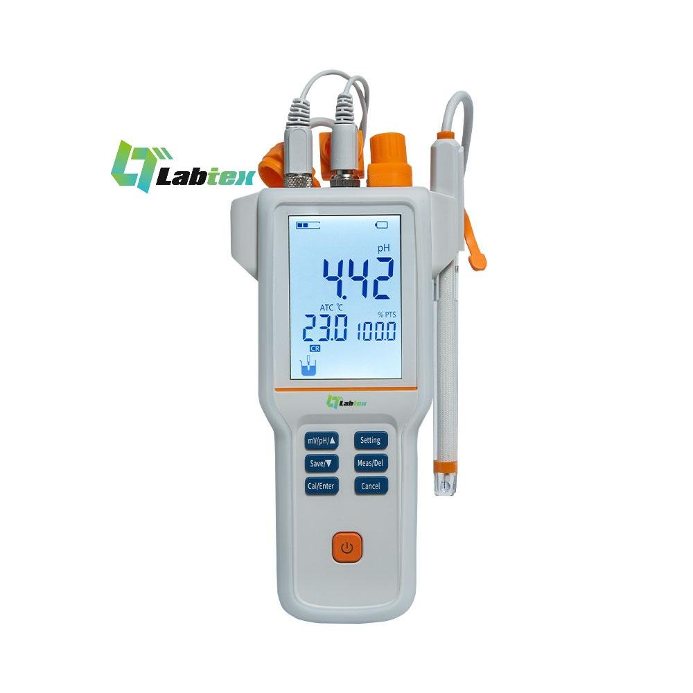 LABTEX PH210E Portable Digital ph temp Tester Meter big screen 3point Long Service Life Liquid oil pH Meter Laboratory ATC MTC