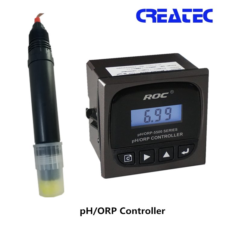 Create water pH5520 pH/ORP online meter with ROC 4-20mA output double relay control easy to use pH/ORP controller