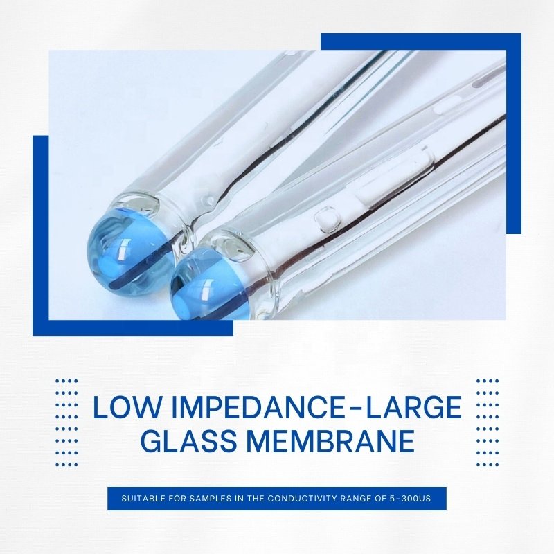 High Accuracy Online Analog pH Sensor Glass Body pH Electrode Specialized For Pure Water Boiler Water Semiconductors