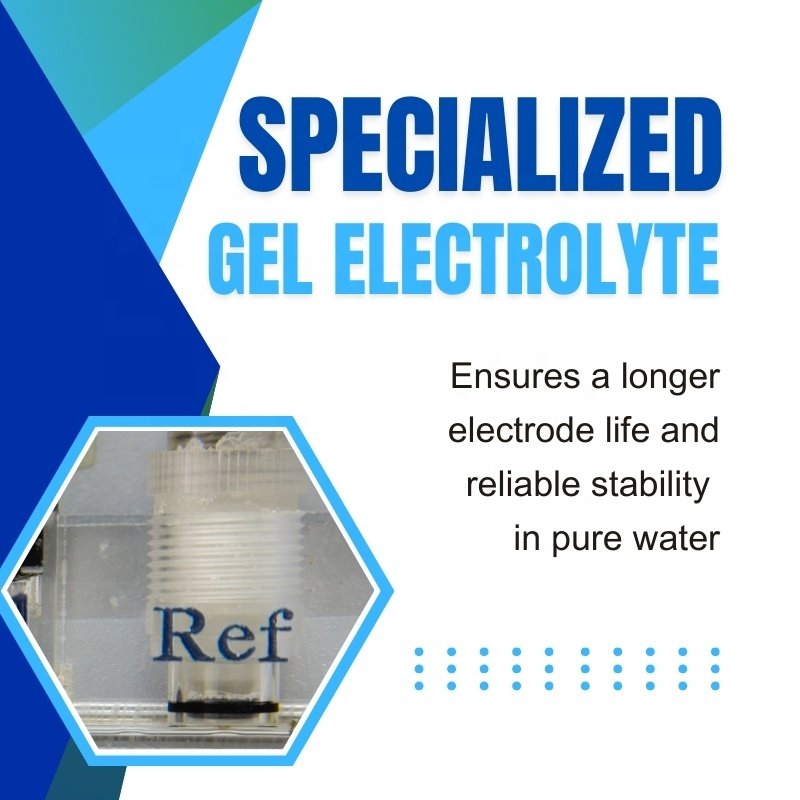High Accuracy Online Analog pH Sensor Glass Body pH Electrode Specialized For Pure Water Boiler Water Semiconductors
