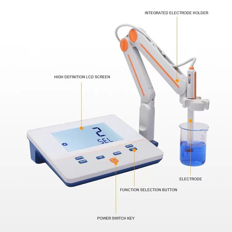 Laboratory benchtop digital ph meter ph meter buy for liquids and fruits