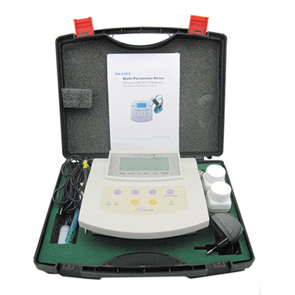PH-2603 Bench Temp Orp Electrode Ph Ec Tds Meter Digital